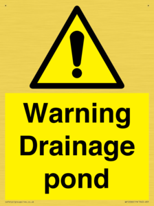 Warning Drainage pond